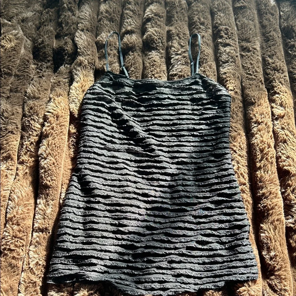 Free People sparkly black top sz:xs